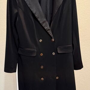 City Chic Black Double-Breasted Blazer